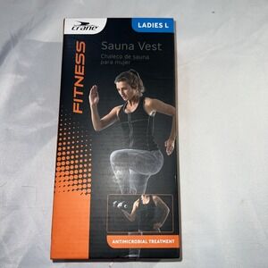 Antimicrobial Treatment Sauna Vest Ladies Large Crane Fitness Body Sculpting NEW